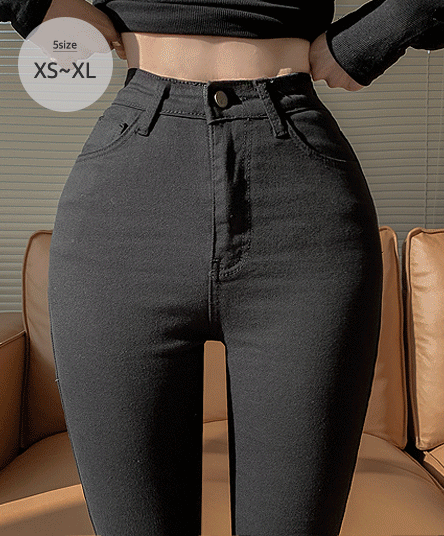 Up to xs-xl!Waistband/High-Waist Tight Skinny pt (2 colors)