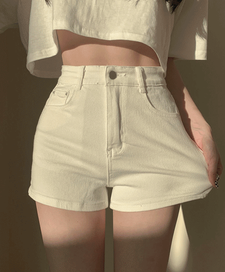 [-XL] The best spandex jelly high-waist short cotton pants -2 colors