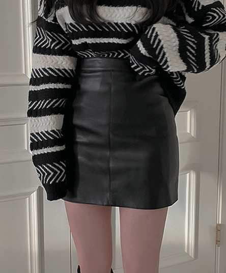 leather mini skirt (5 colors)