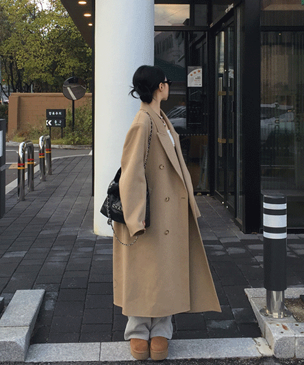 [80% wool/Handmade] Model recommendation🤎 Half maxi long coat - 2 colors