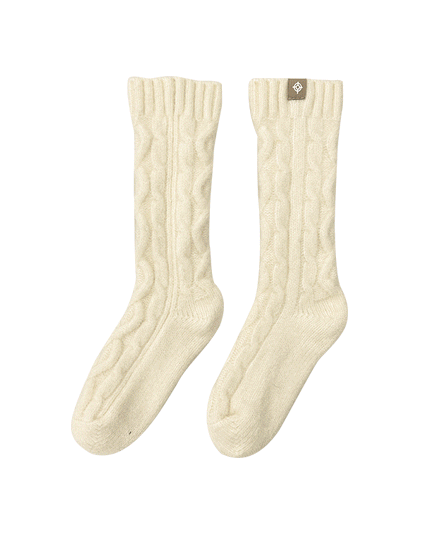 [Perfect for Ugg boots] Wool 15% thick twisted socks - 6 colors