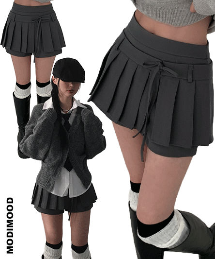 [NCTzen Look / Recommended Model 🖤] Ribbon Wrap Skirt Shorts - 2 colors