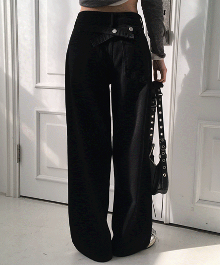 [Must-have/Model compliment 🖤] Yomul Pants 3 button adjustment semi-wide pants - 2 colors