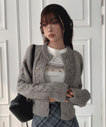 [Soft 🤍] Rag and Round Twisted Cardigan - 4 colors