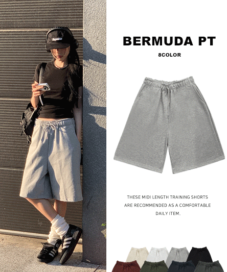 [End of Bermuda 🖤/8 colors] It&#039;s comfortable, pretty and perfect. Training Bermuda pt / Half-length pants